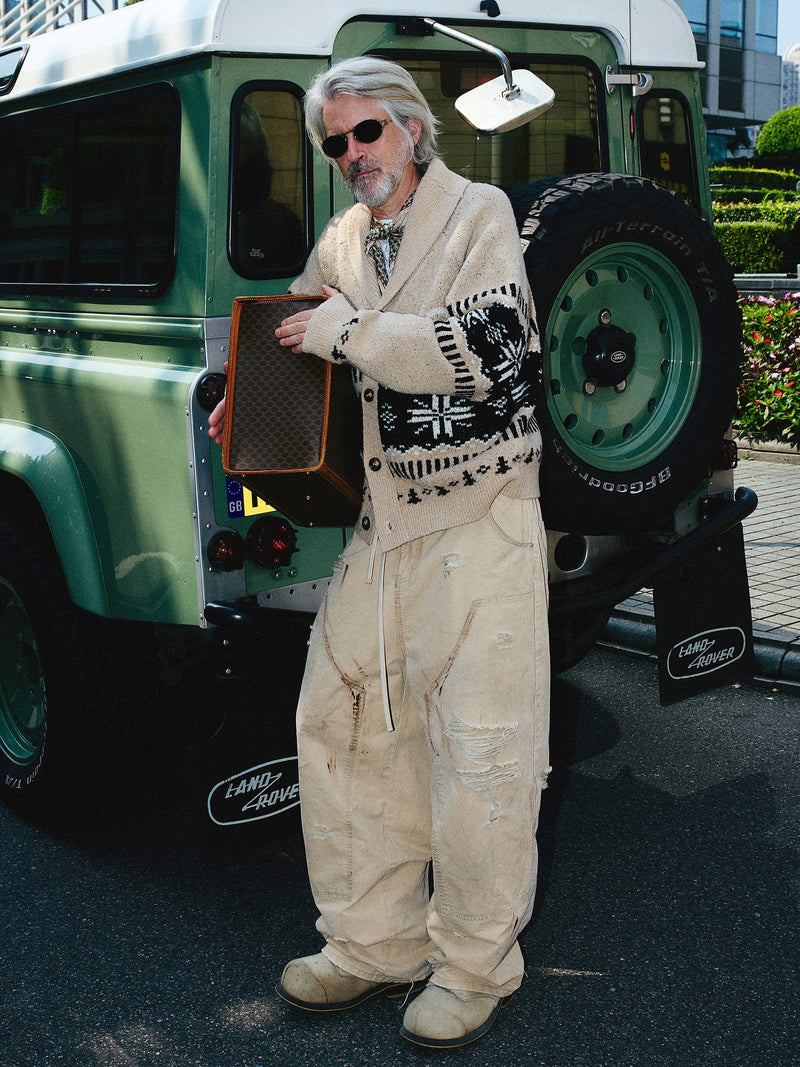Distressed Double-knee Pants