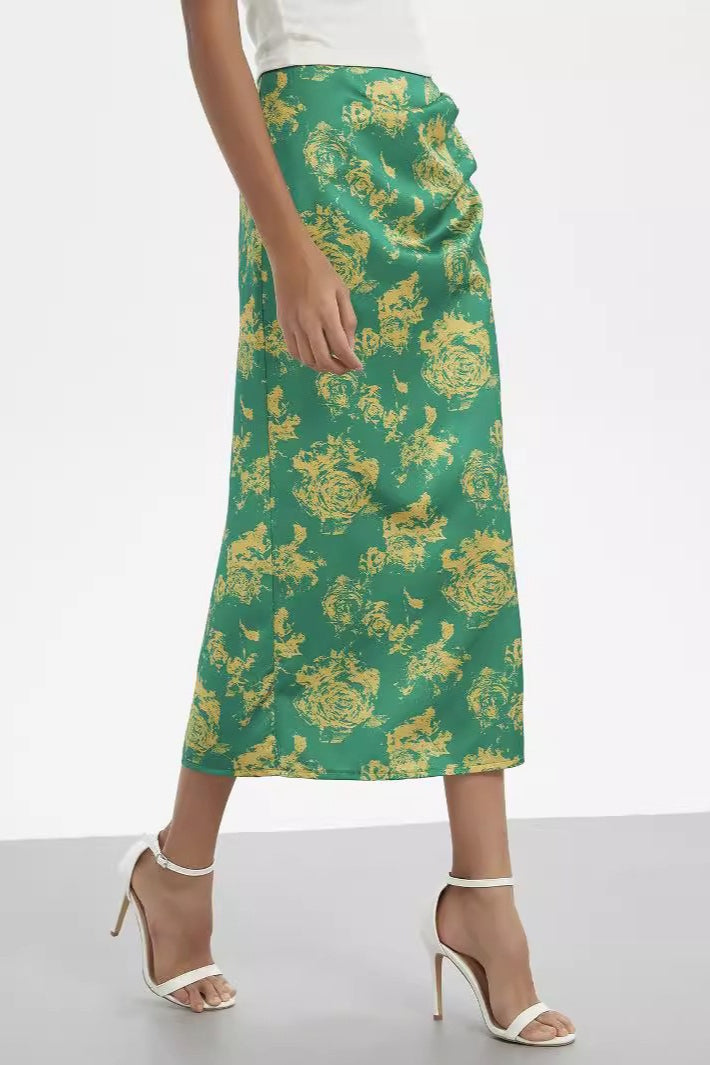 Ruched High-waist Skirt