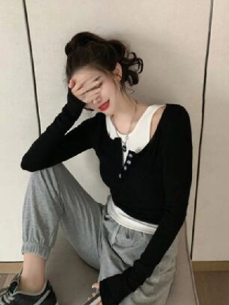 Woman Tshirts Autumn Winter Coat ’s Long-sleeved T-shirt Tops Mujer Camisetas