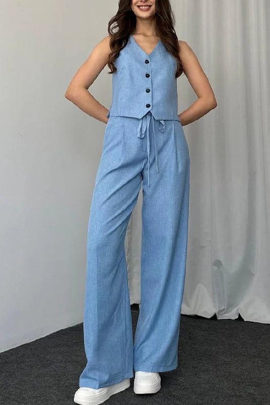 Color Vest Two-piece Set
