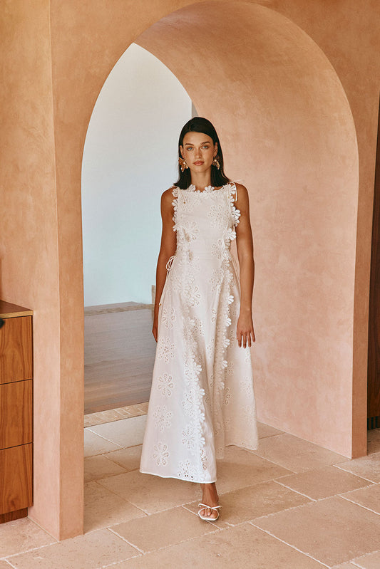 Fiorella - Embroidered Elegance Liana Maxi Dress
