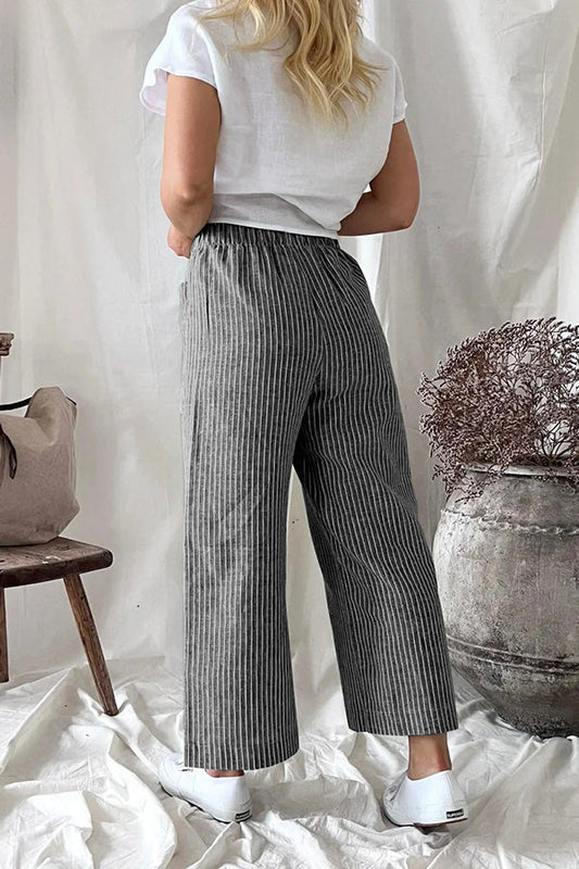 Cotton Linen Loose Straight Leg Pants Clothes