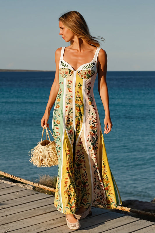 Splice Loose Swing Maxi Dress