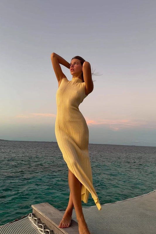 Ribbed Knit Maxi Dress