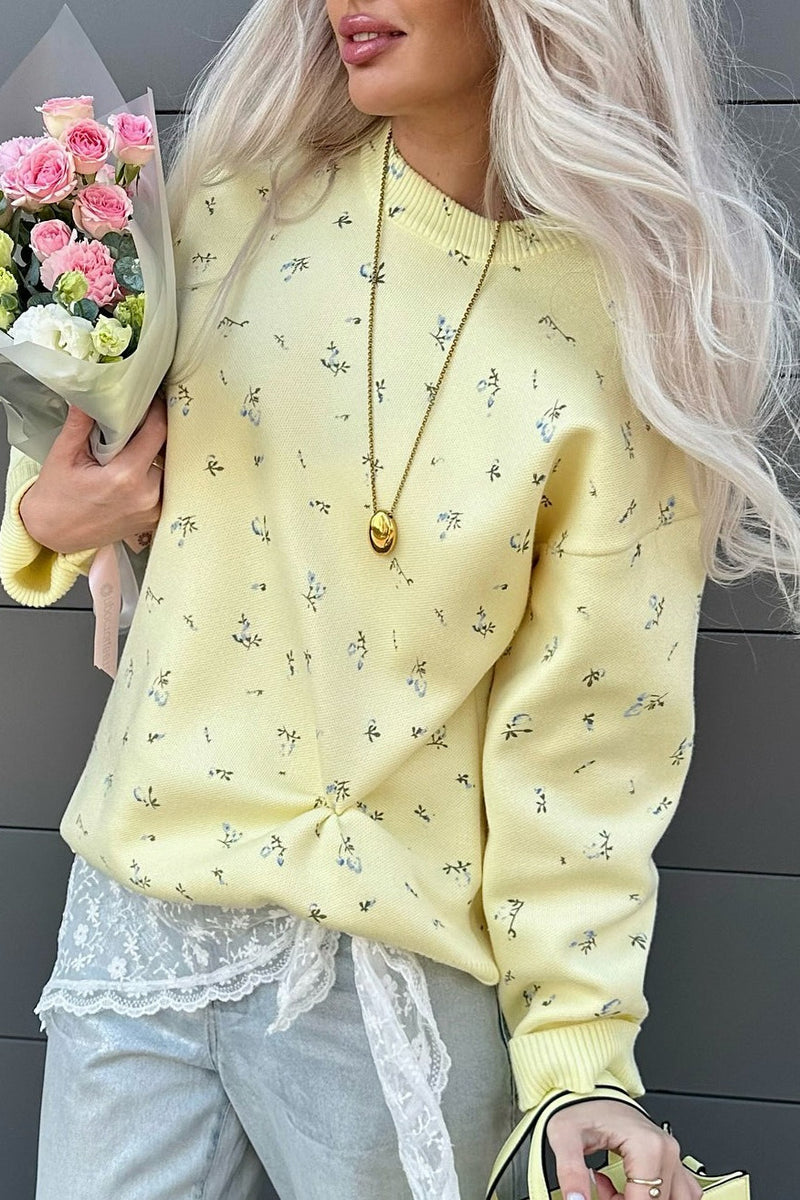 Knit Loose Pullover Blouse