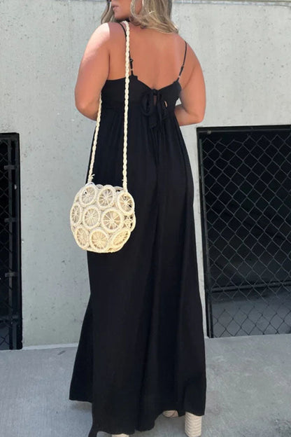 V-neck Effortless Wide Leg Jumpsuit