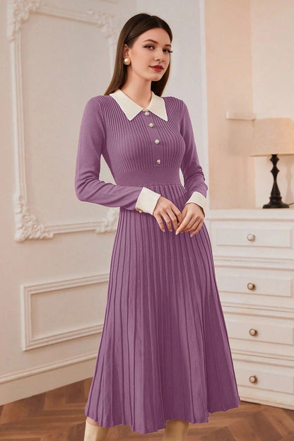 Knit A-line Sweater Dress