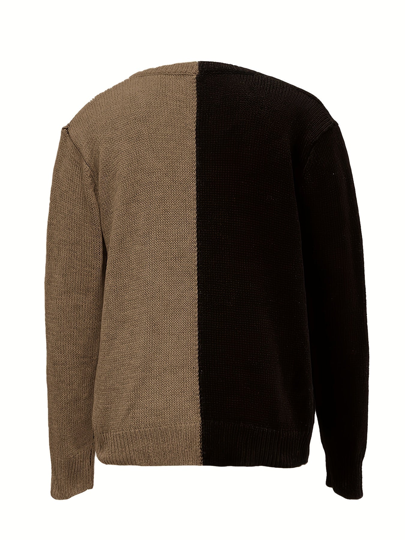 Contrast Color V Neck Pullover Sweater Er0257
