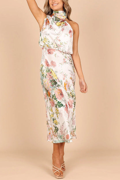 Wine Country Dates Halter Neck Maxi Dress