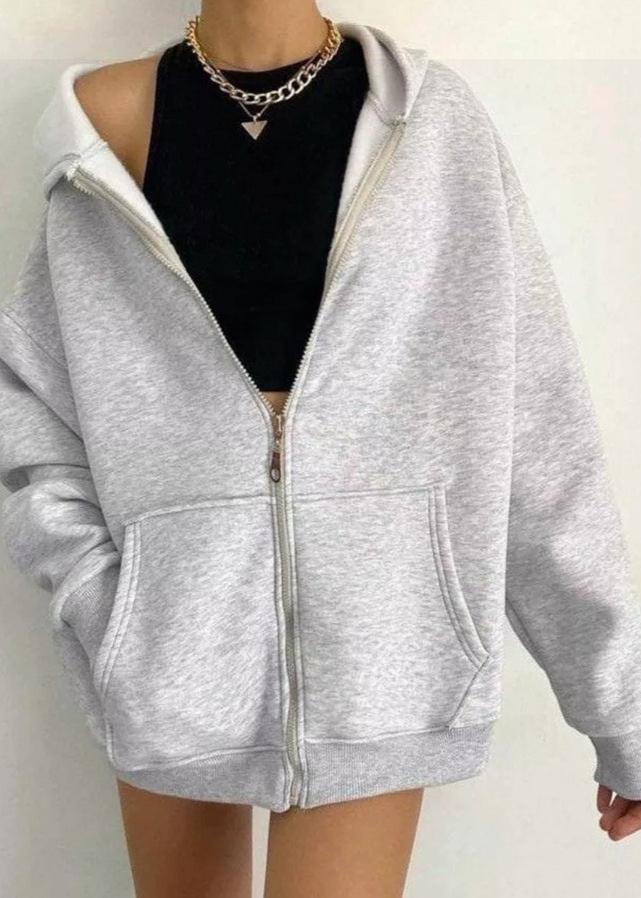 Cozy Zipper Hooded Cardigan Coat - Essential for