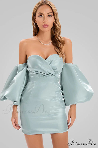Alexandrine Puff Stylish Sleeve Mini Dress