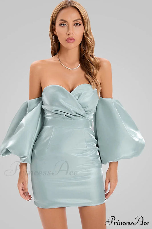 Alexandrine Puff Stylish Sleeve Mini Dress
