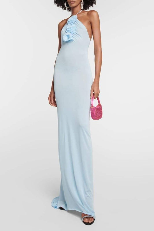 Alexia Halterneck -applique Maxi Dress