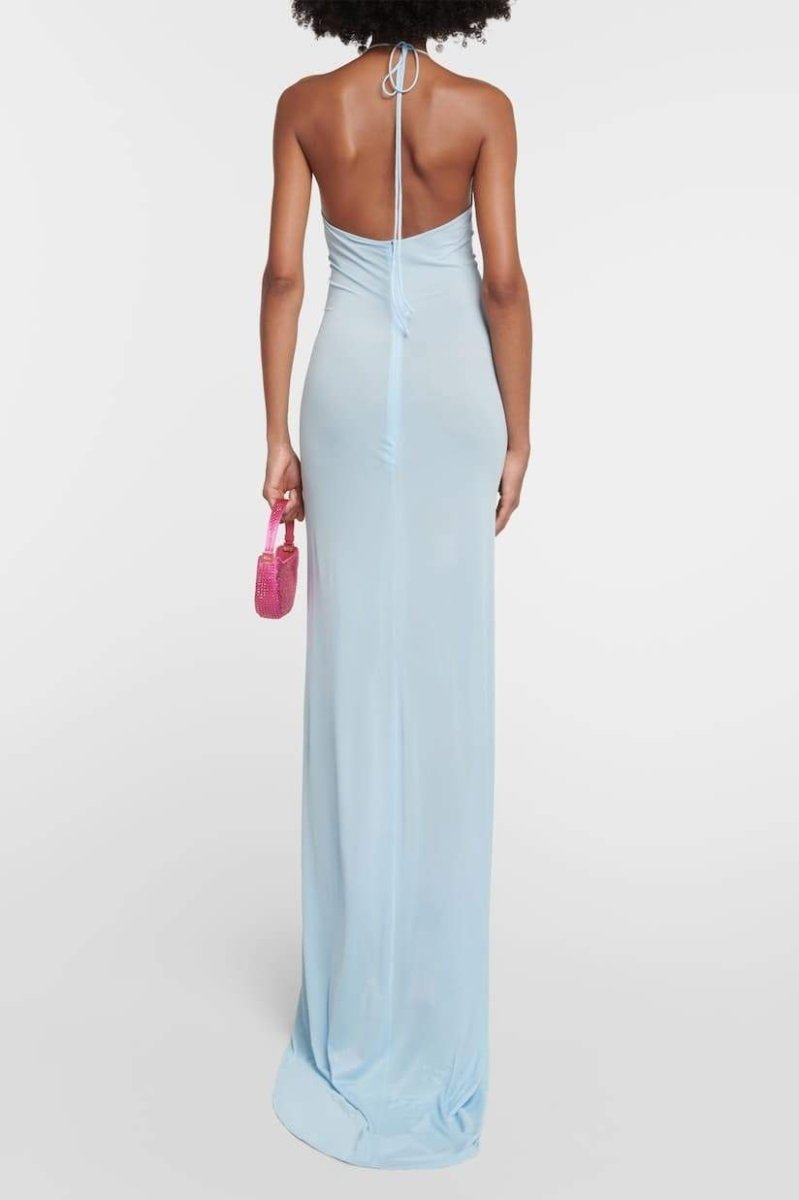 Alexia Halterneck -applique Maxi Dress