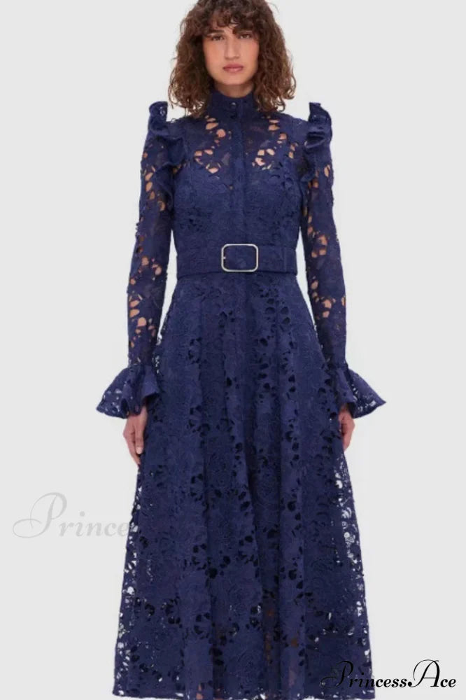 Aliyah Lace Charming Sleeve Midi Dress
