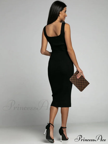 Allure Them All Scoop Graceful Neck Tank Midi Dress