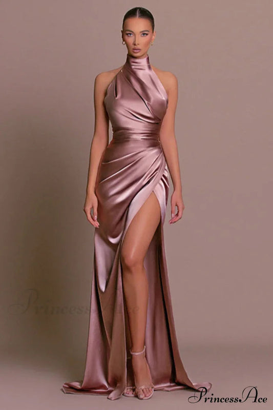 Anna Backless High Charming Spilt Maxi Dress