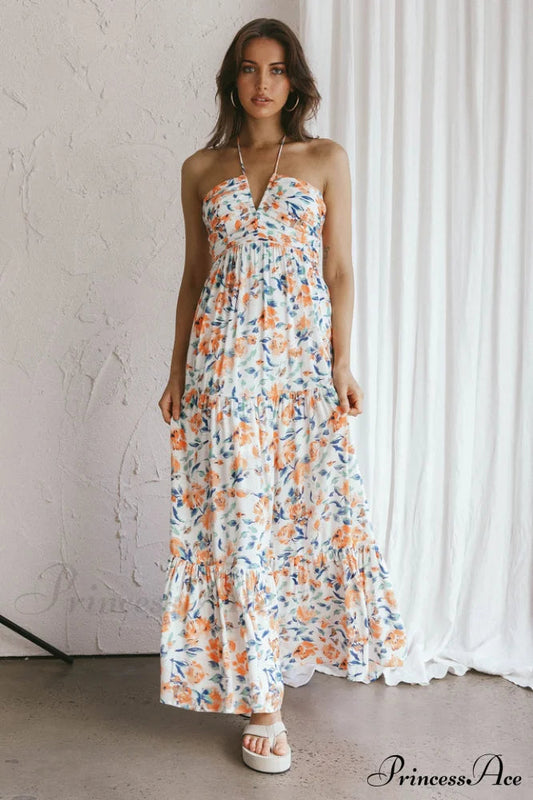 Asiah Halter Neck Maxi Dress