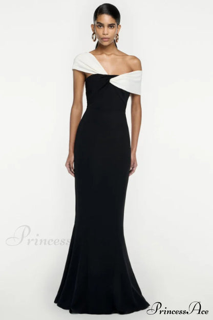 Asymmetric Off Stylish Shoulder Maxi Dress
