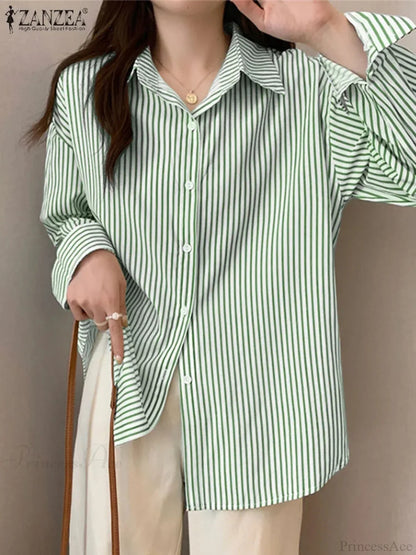 Asymmetrical Lace-up Button Lapel Blouse