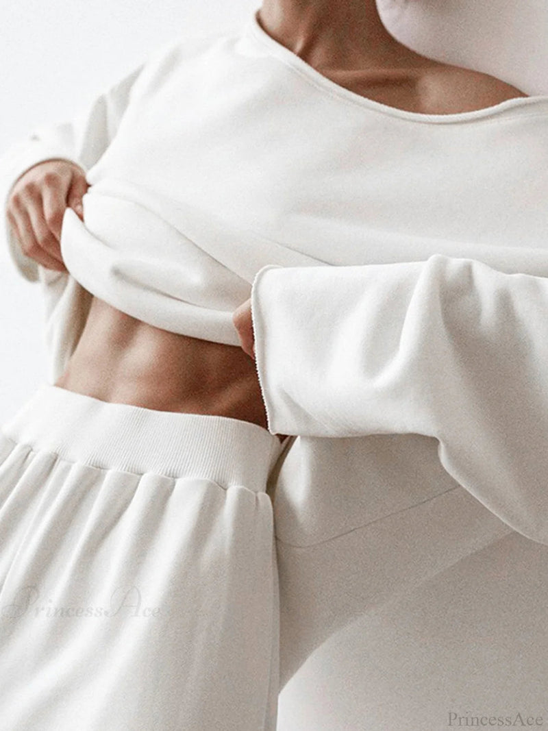 Asymmetrical Off Graceful Shoulder Sweatshirt