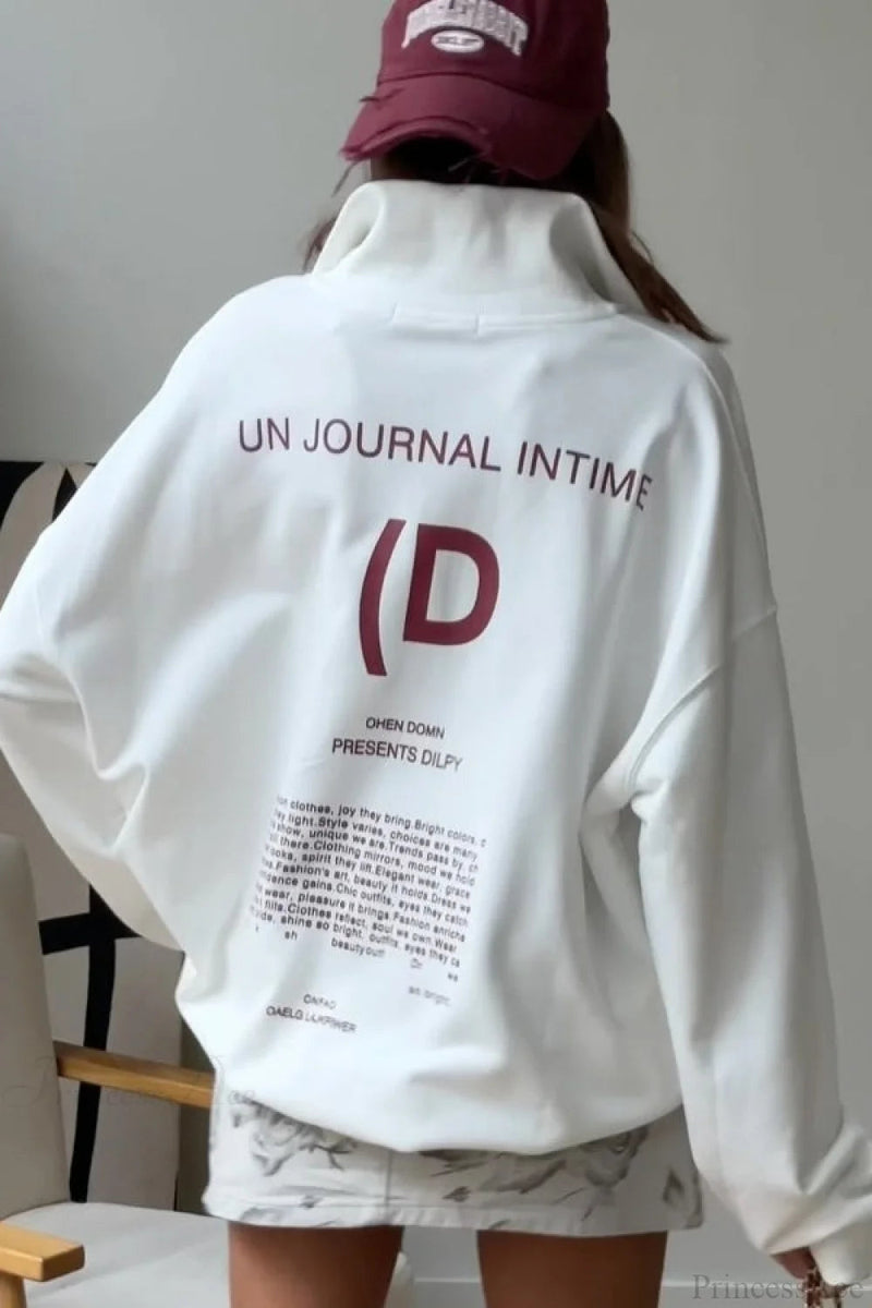 Athletic Color Block Letter Print Sweatshirt