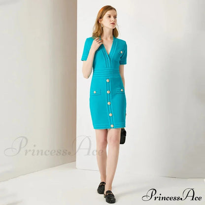 Aureta Knitted Stylish Mini Dress