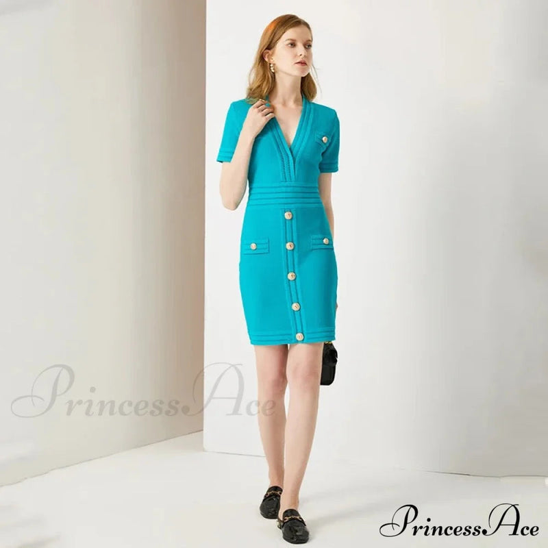 Aureta Knitted Stylish Mini Dress