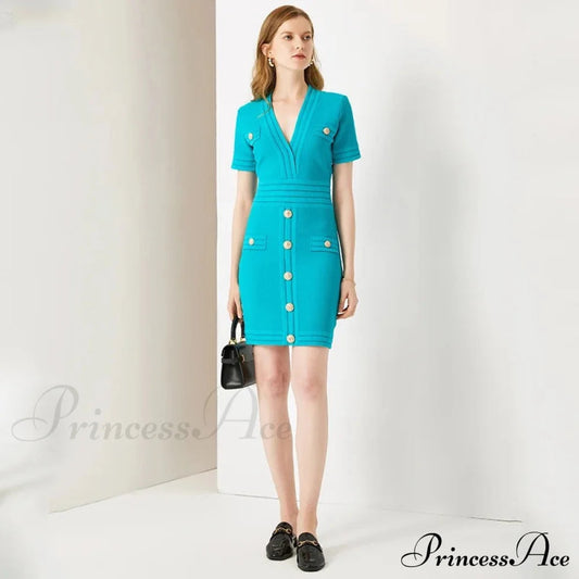 Aureta Knitted Stylish Mini Dress