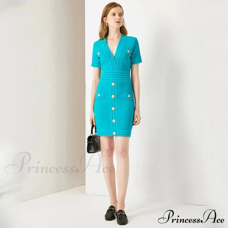 Aureta Knitted Stylish Mini Dress