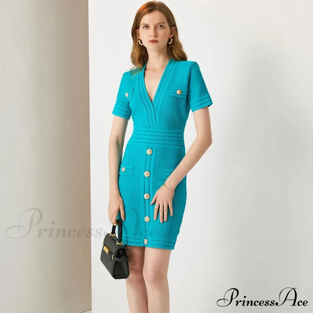 Aureta Knitted Stylish Mini Dress