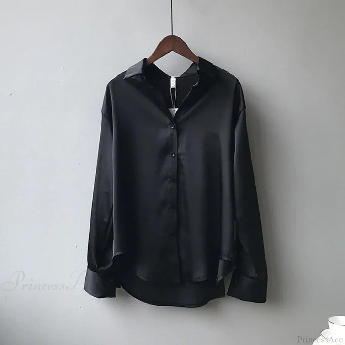 Autumn Button Up Satin White Blouse