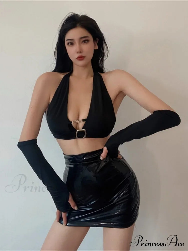 Autumn Winter Sweet Tight Reflective High Waist Warm Skirt