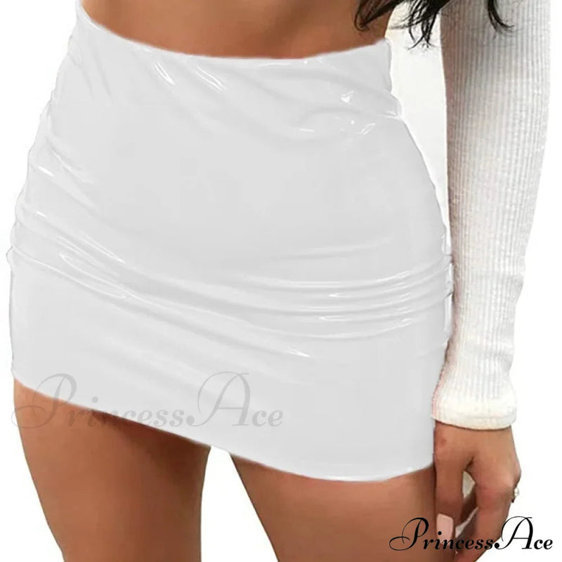 Autumn Winter Sweet Tight Reflective High Waist Warm Skirt