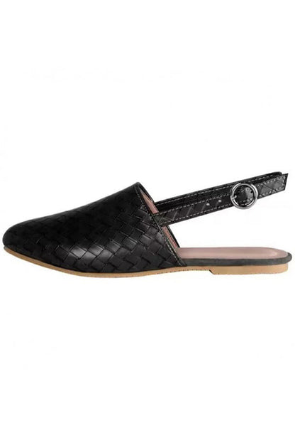 Pointed Toe Woven Flat Sandals