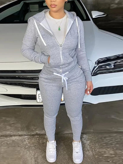 Basics Kangaroo Pocket Pants Drawstring Trousers Winter Autumn Tracksuit Coat
