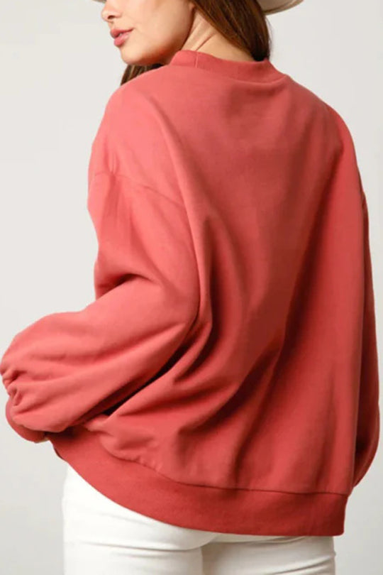 Christmas Candy House Sequined Loose Sweatshirt