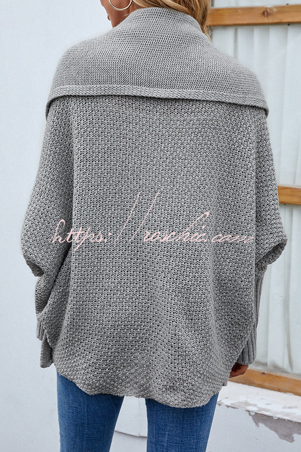 Fidovit Round Neck Dolman Sleeve Cardigan