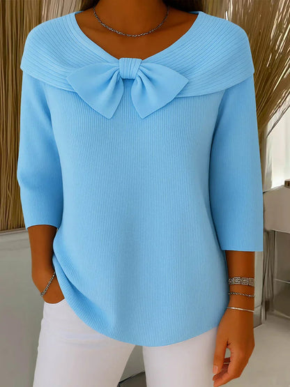Mylie – Knitted Sweater With a Round Neckline