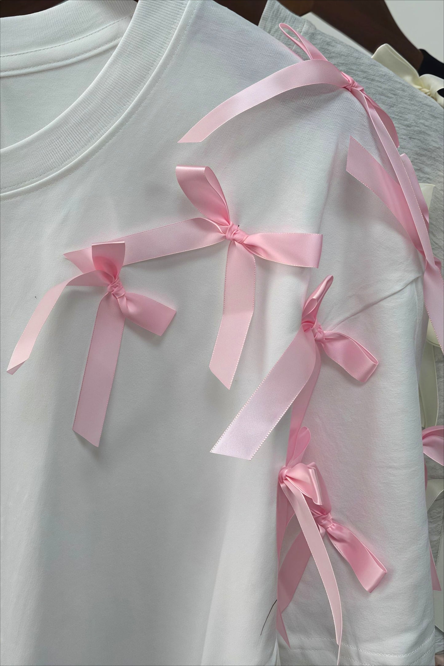 Bowknot Ribbon Loose Short Sleeve T-shirt