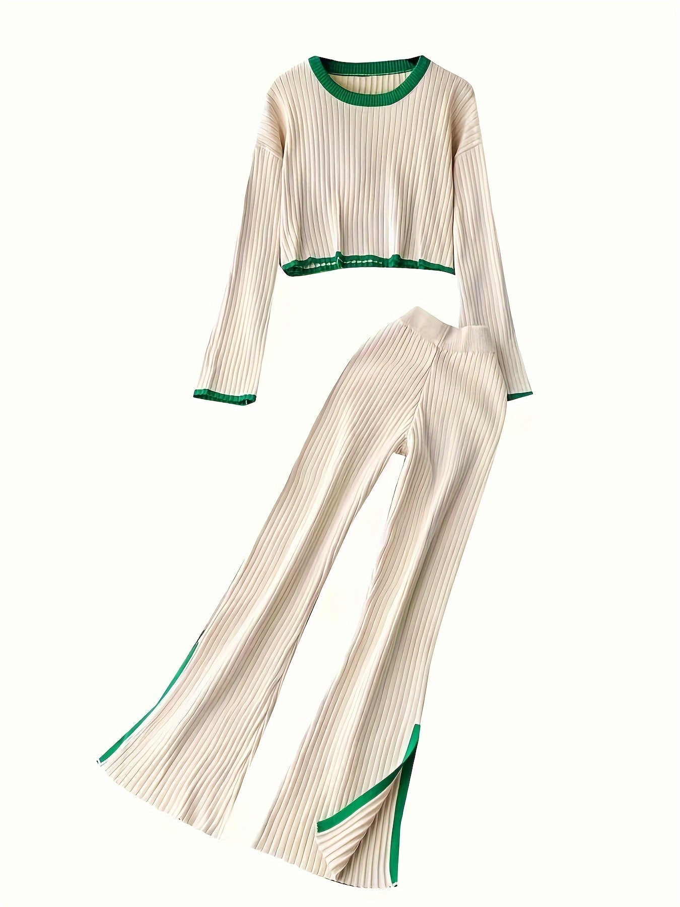 Contrast Trim Two-piece Set Eh2704