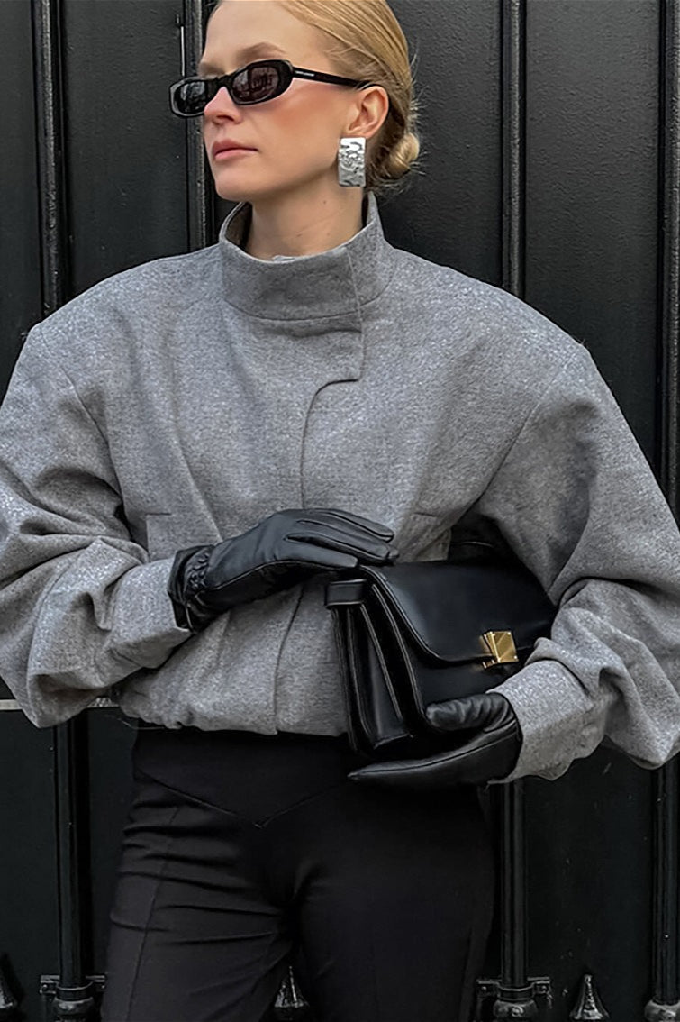 Short Wool Blend Coat