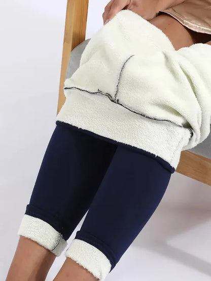 Pants Warm Winter Thick Velvet Legging High Waist Black Leggings Compression Thick Lamb Wool Pants Cold Resistant Pants
