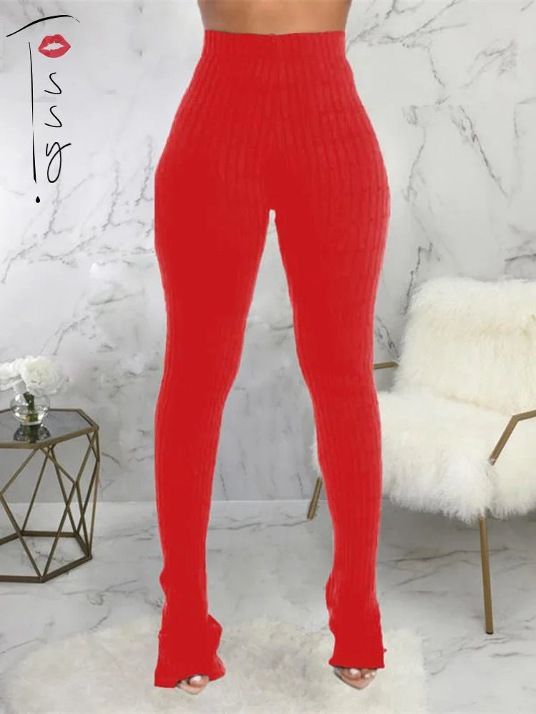 High Waist Skinny Pants Leggings Slim Elastic Black Pants Trousers Female Spring