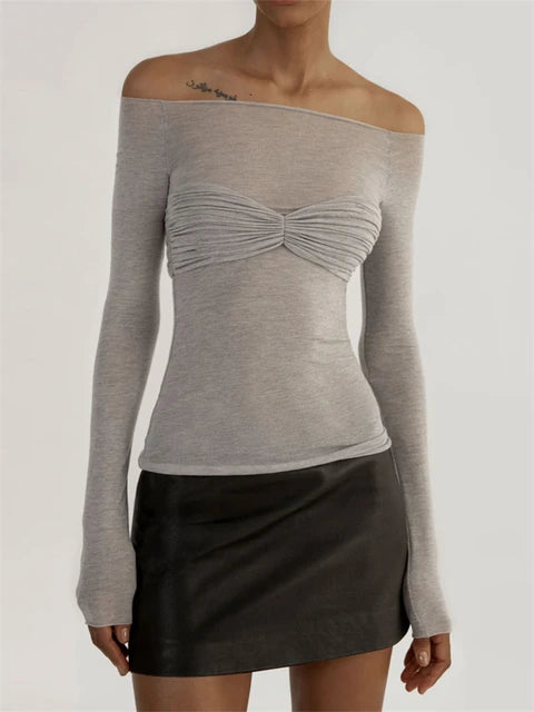 Short Sleeve Mesh Top Shirt for Off-shoulder See-through Knit Pullover Summer Sheer New T-shirt