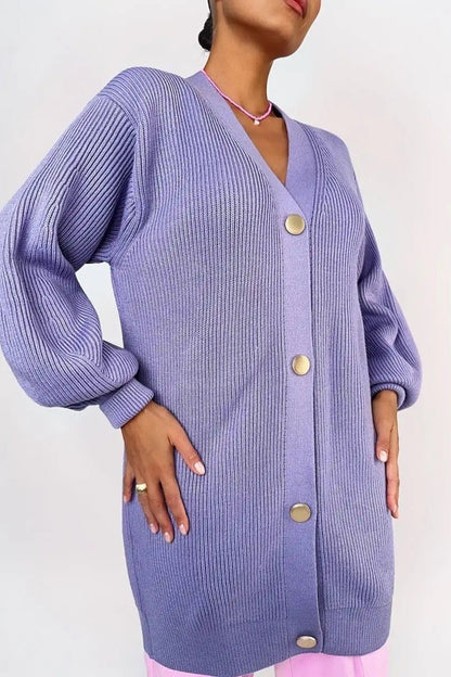 Color Relaxed Knit Cardigan