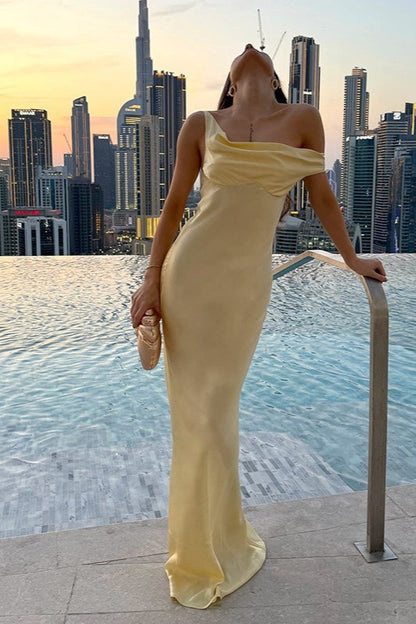 Satin Sleeveless Maxi Dress