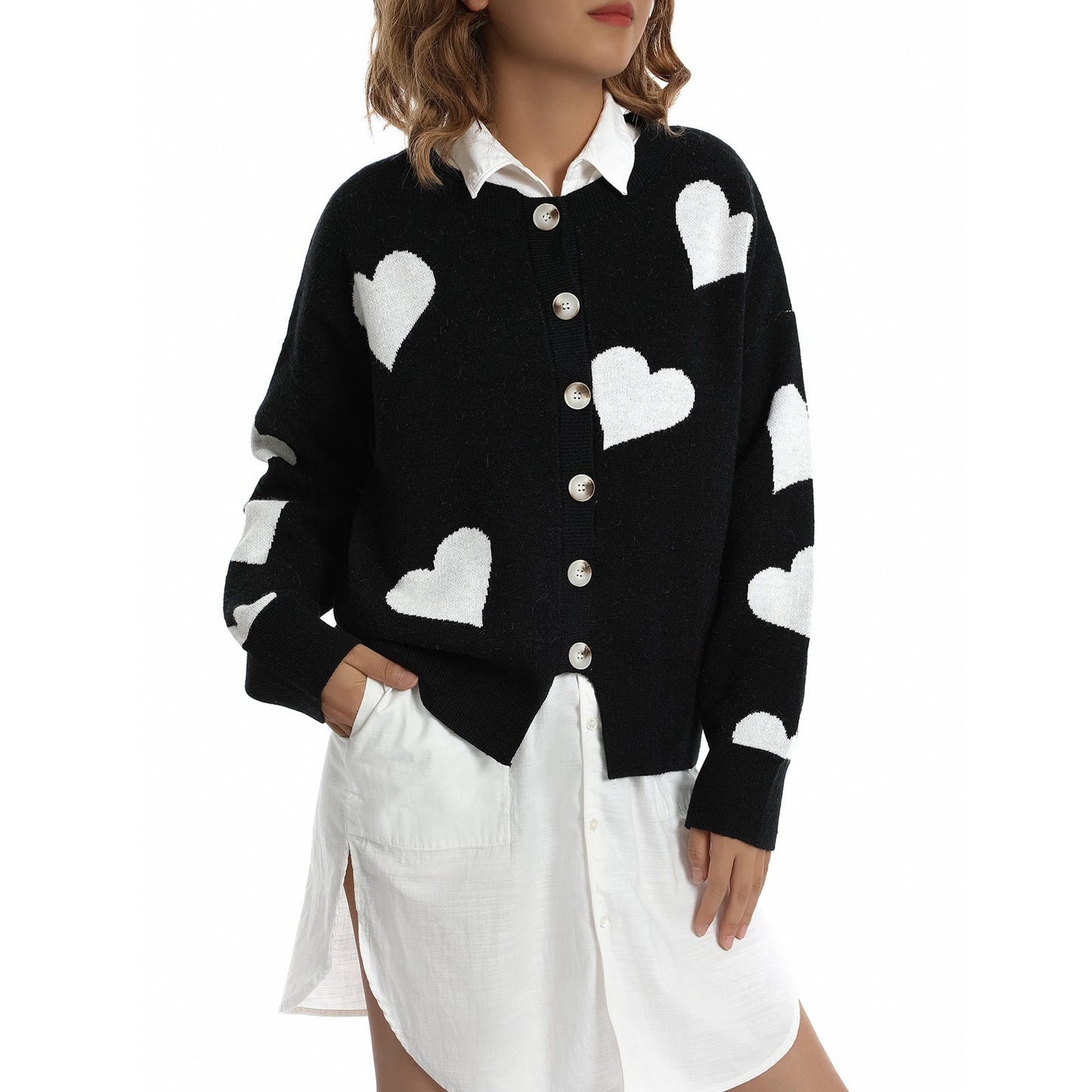 Heart Sweater Cardigan