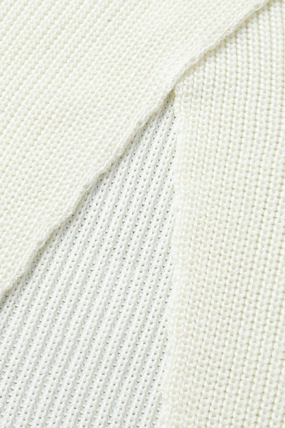 High Neck Loose Fit Knit Sweater