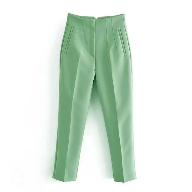 Classic ’s Pencil Pants Spring Basic High Waist Straight Pant Female Slim Ankle Length Trouser Pantalones